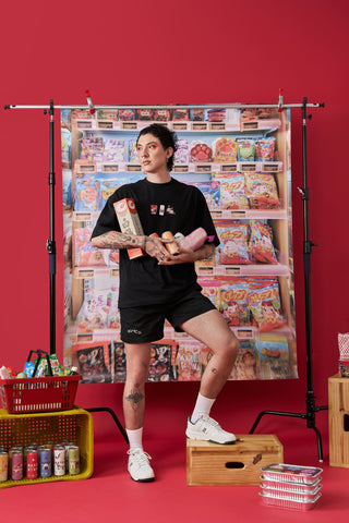 Camiseta Oversized Irashaimasse (preta)